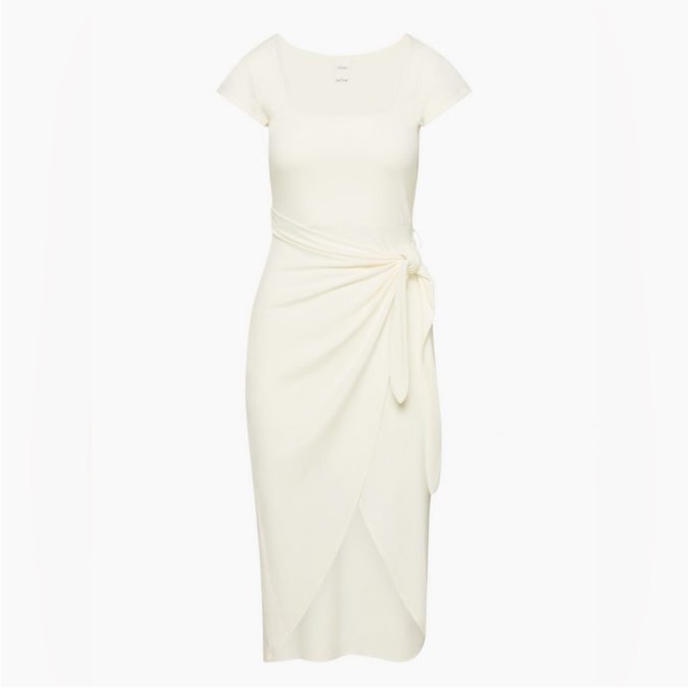 Aritzia Saturn Midi Dress Short Sleeve Sz M